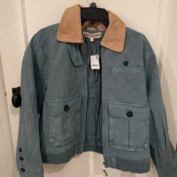 Free People Women's Blue Harley Jacket - Picture 2 of 3